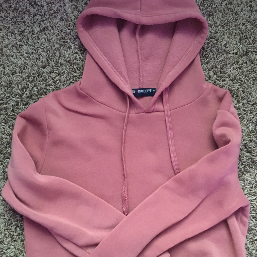a Brandy Melville style cropped hoodie